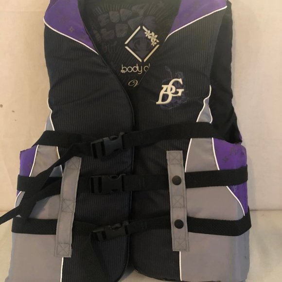 Adult X-Small Purple/Black Body Glove Vibe Competition Flotation Vest - Picture 1 of 8